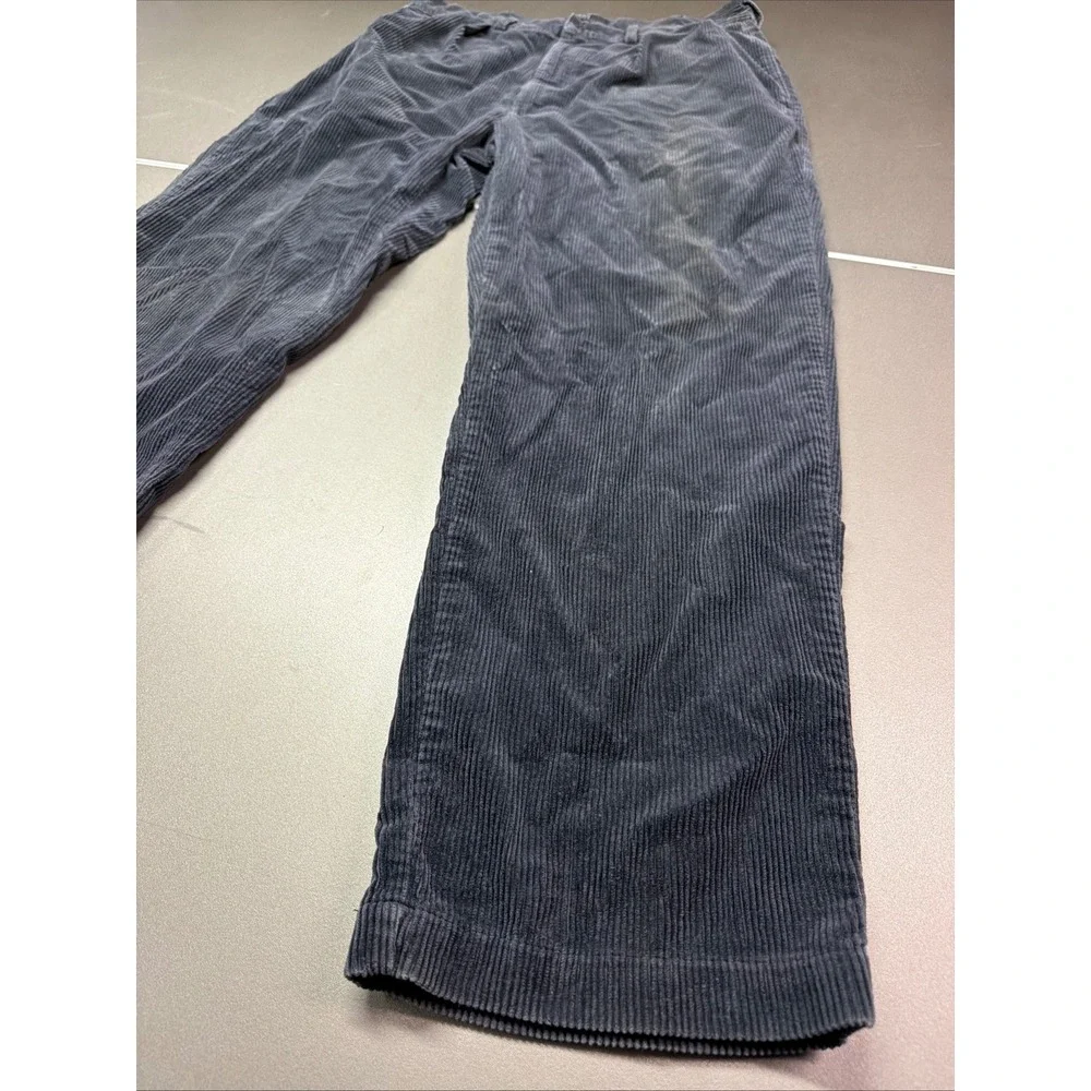 Polo Ralph Lauren Cords Gray Corduroy Pants Men's 34x30 Pleated Classic Fit